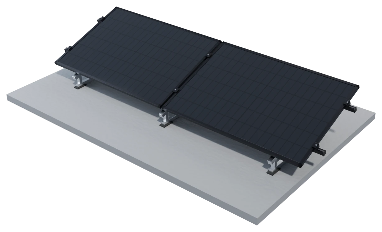 Angled roof solar mounting
