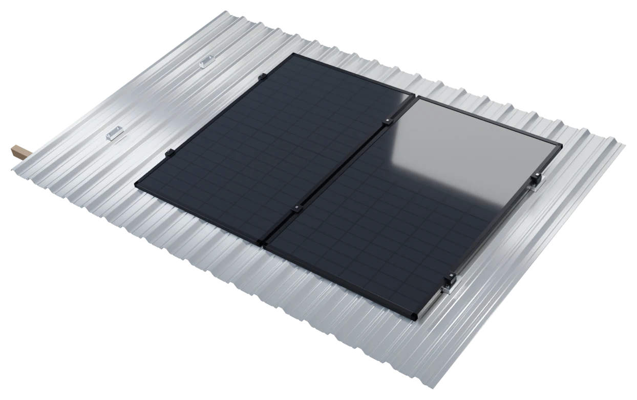 Corrugated / IBR roof solar mounting