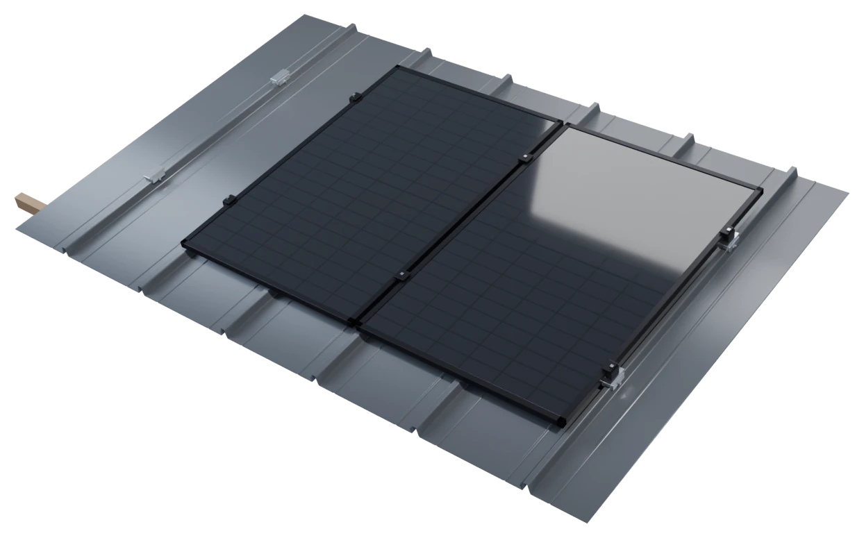 Klip-Lok roof solar mounting